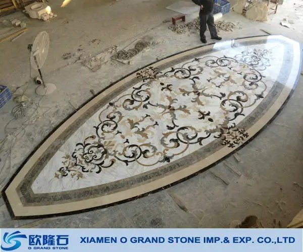 natural stone waterjet marble tile floor medallion designs