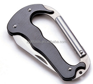 Với Ánh Sáng LED Và La Bàn Đa Chức Năng Thép Không Gỉ Leo <span class=keywords><strong>Carabiner</strong></span> - Product Image 1