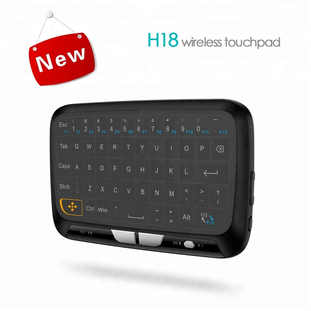 Migliore popolare di mini tastiera senza fili H18 con Innovativo full-funzione di scorrimento dello schermo Per Android Tv Box/Iptv /Smart Tv