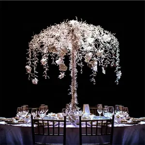 D1217 European crystal candle holder wedding decoration table stand crystal candelabra table centerpieces