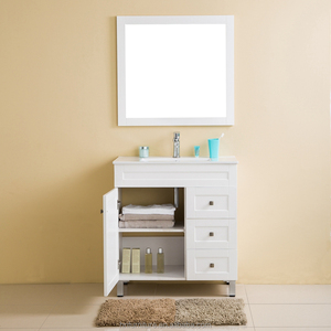 2025 venta al por mayor tocadores de baño Montessori muebles de baño tocador gabinete de baño con espejo - Product Image 1
