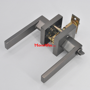 Serrure tubulaire brillante à <span class=keywords><strong>levier</strong></span>, serrure de <span class=keywords><strong>porte</strong></span> tubulaire carrée et gris, pour chambre à coucher et salle de bains - Product Image 5