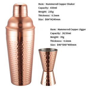 <span class=keywords><strong>Shaker</strong></span> à cocktail personnalisé en métal 24 oz Bar Cobbler 700 ml en acier inoxydable martelé argent <span class=keywords><strong>cuivre</strong></span> - Product Image 6