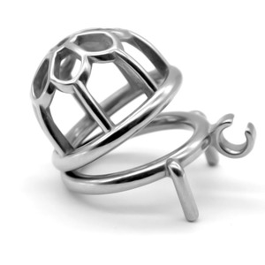 FRRK 50 millimetri sm giocattoli del sesso di castità serratura del pene <span class=keywords><strong>cage</strong></span> con portachiavi Maschio dispositivo di castità negozio del sesso di castità gabbia 304 in acciaio inox - Product Image 5