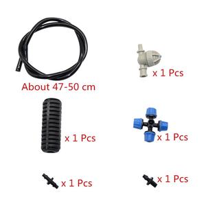 <span class=keywords><strong>Kit</strong></span> de tête de brumisation croisé en plastique, 4 pièces, 6mm, avec buse d'anneau d'étanchéité de jardin - Product Image 2