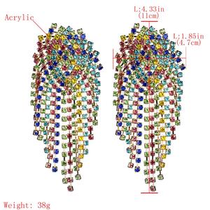 Luxe arc-en-ciel <span class=keywords><strong>cristal</strong></span> <span class=keywords><strong>d</strong></span>éclaration boucles <span class=keywords><strong>d</strong></span>'oreilles lustre strass <span class=keywords><strong>cristal</strong></span> frange gland balancent boucles <span class=keywords><strong>d</strong></span>'oreilles grande fête <span class=keywords><strong>mariage</strong></span> boucles <span class=keywords><strong>d</strong></span>'oreilles - Product Image 6