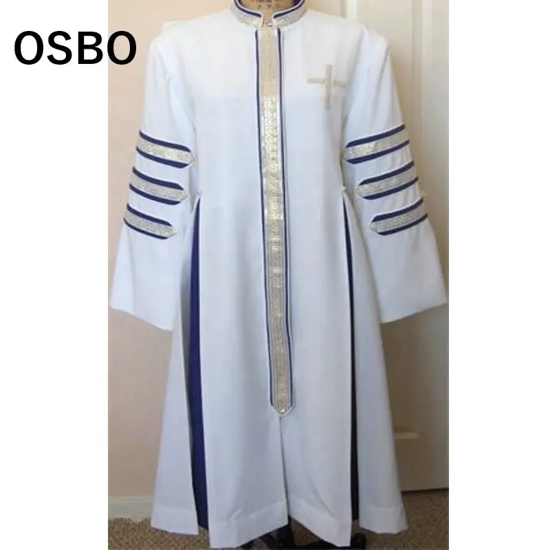 Promotion personnalisé gospel chorale robe cléricale église robes en gros