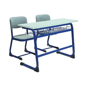 डबल छात्र कक्षा बैठने, स्कूल कक्षा शिष्य के साथ छात्र स्कूल डेस्क कुर्सी (YA-X037B)