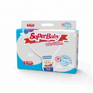 Popok Bayi Merek Superbaby Perempuan GLOW Memakai Popok Gratis Popok Bayi Dewasa Sampel untuk Supermarket