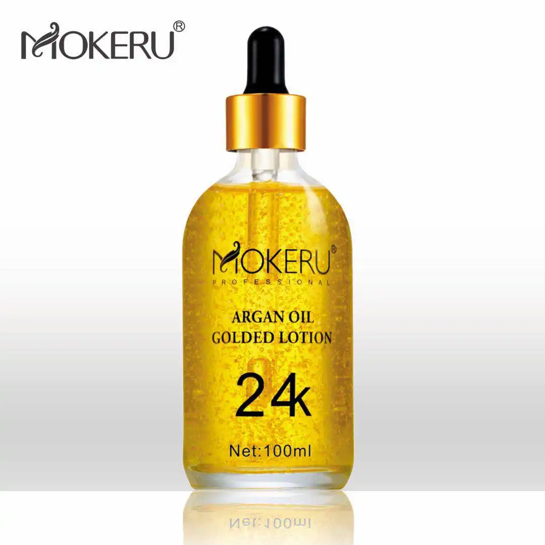 Mokeru เซรั่มบำรุงผิว Argan Oil 24โกลเด้นโลชั่น,น้ำมันโกลเด้นต่อต้านริ้วรอยน้ำมันโมร็อกโก