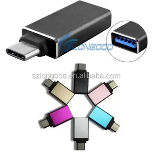 适用于诺基亚 MacBook 的金属 USB 3.1 OTG USB Type C to USB A 3.0 转换器适配器