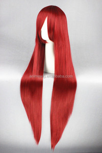 วิกผมคอสเพลย์ยาว100ซม. สีแดงเข้มทรงนางฟ้าเอลซ่าอะนิเมะฮาโลวีนปาร์ตี้ - Product Image 4