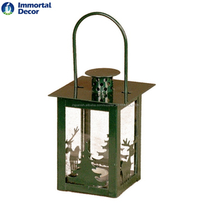 Mini color <span class=keywords><strong>verde</strong></span> árbol de Navidad linternas con tealight - Product Image 1