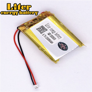 Plug 1.5-<span class=keywords><strong>2</strong></span> P 3.7 V 103550 2500 mah custom ultra slim rechargeable Li-ion batteries lipo battery with wires - Product Image 2