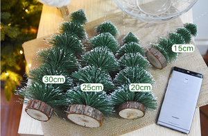 Pine Needle Artificial Flocked Snow Tower Shape Mini Table <strong>Top</strong> <strong>Christmas</strong> <strong>Tree</strong> 15-30cm Decoration Supplies - Product Image 3
