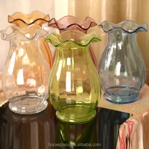 wholesale factory price colorful clear glass vase for sale