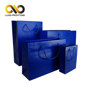 Moda azul color Conjunto de 4 tamaño papel de alta calidad zapatos de compras bolsa de regalo - Product Image 1