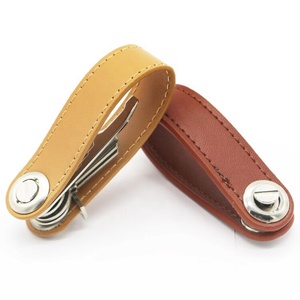 Wsnbwye Top Quality OEM Double Real Leather <strong>Key</strong> Chain Smart <strong>Key</strong> Holder Business Design <strong>Organizer</strong> With Bottle Opener Keychain - Product Image 2