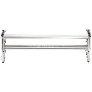 Porte-linge mural en bois, support de séchage avec pignon, cintre de tissu pliable, polyvalent - Product Image 2