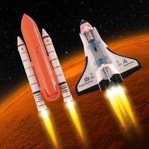 Missione educativa a bordo del Set di gioco dello <span class=keywords><strong>Space</strong></span> <span class=keywords><strong>Shuttle</strong></span> per bambini include razzi satelliti rover veicoli giocattoli di plastica - Product Image 4