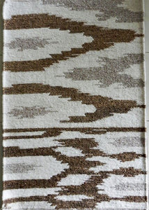 Tapis Shaggy de meilleure qualité tissé 100 pour cent de polyester adultes marron antidérapant MASTER ARTS Tabriz Design fabriqué en Inde - Product Image 4