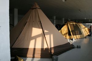Lona ecológica <span class=keywords><strong>de</strong></span> algodón resistente, Pagoda <span class=keywords><strong>de</strong></span> doble capa, a prueba <span class=keywords><strong>de</strong></span> viento, para exteriores, tienda tipi impermeable para acampar al aire libre - Product Image 4
