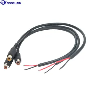 Maßge schneiderte DIY offen für RCA 2RCA 3RCA Buchse Audio Video Kabel