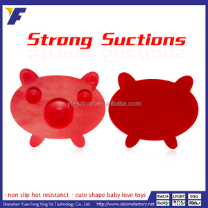 Accesorio personalizado de la cocina Forma del cerdo Redonda Silicón Niño Placemat Bebé de la estera de la tabla para los <span class=keywords><strong>cabrit</strong></span> - Product Image 3