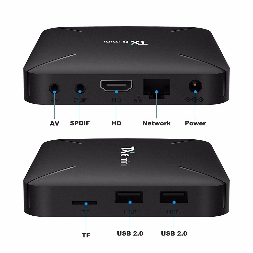 2GB RAM 16GB Android TV Box TX6 Mini - Quad Core Allwinner H6, 4K