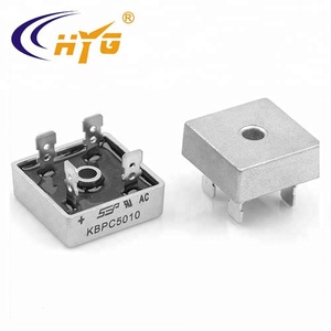 Köprü doğrultucu KBPC5008 tek fazlı 800V 50A delik KBPC5008 metal kasa kare köprü - Product Image 1