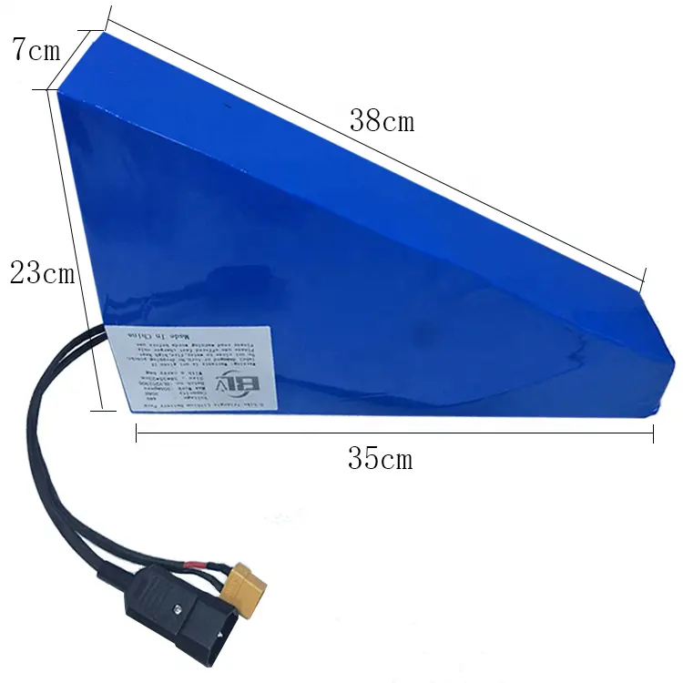 HOT Selling triangle 52v 15ah ebike battery pack li-ion electric bike battery with 30A BMS and charger