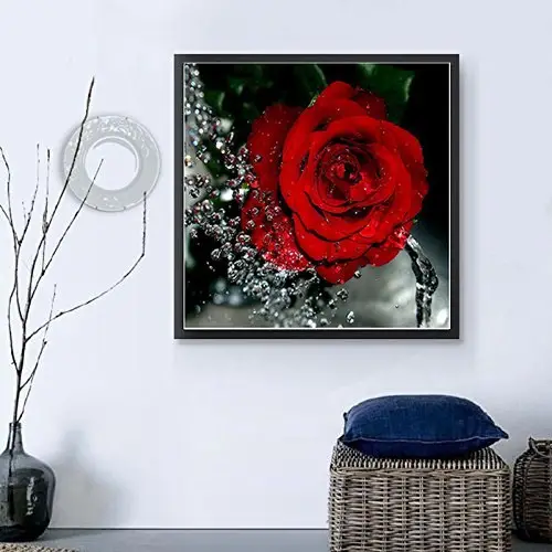 Interior painting flowers painting on canvas beautiful rose flower wallpaper pictures