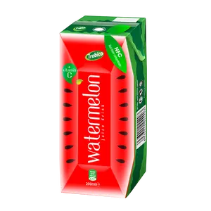 Etiqueta privada 200ml Aseptic Pak Bebida de jugo de sandía Puré con sabor en caja Ingrediente primario Sandía - Product Image 1