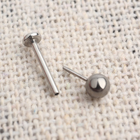 Piercing pour le corps, broche sans fil pour lèvres, Labret, en titane et opale, 1 pièce, ASTAM F136