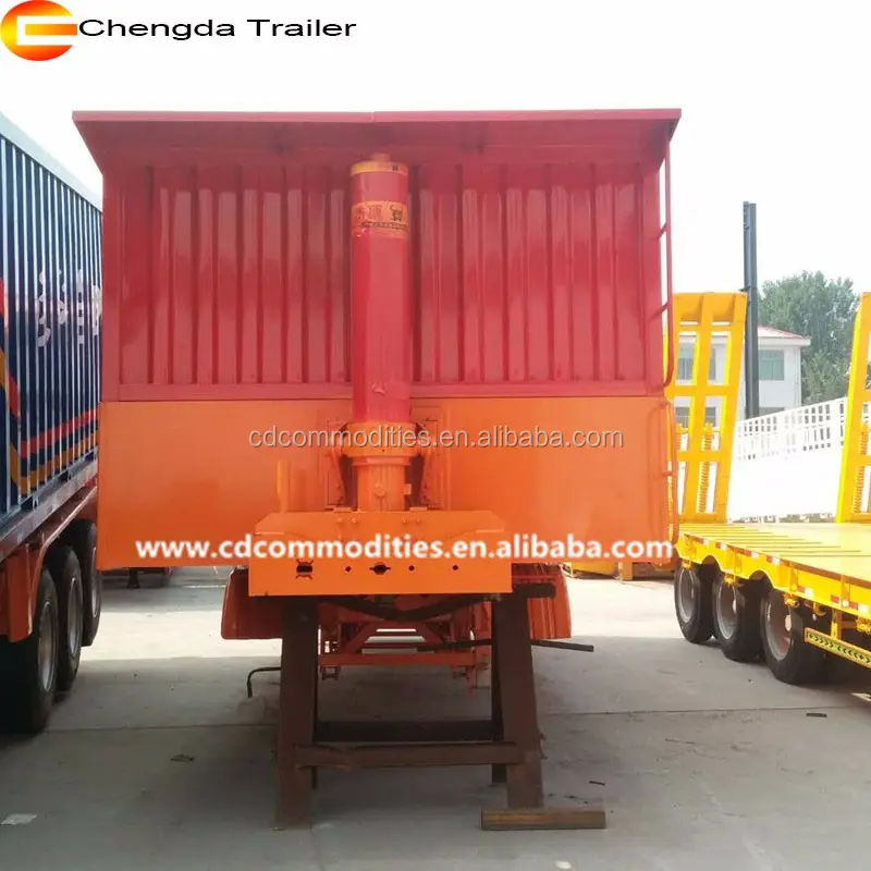 chengda brand used 4axle U type 100tons used tipping trailer dump trailer