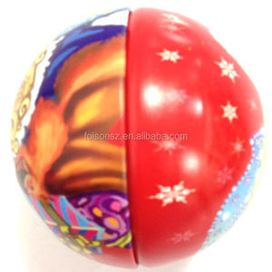 Boule de bidon en métal d'ornement de boules de Noël Étain Boule avec les boîtes accrochantes Ruban de bidon HKTDC - Product Image 5