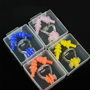 Juego de tapones para <span class=keywords><strong>los</strong></span> oídos para natación, Clip para la nariz, resistente al agua, con logotipo personalizado, a precio de fábrica, tapones para <span class=keywords><strong>los</strong></span> oidos - Product Image 1
