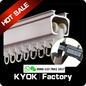 KYOK Wifi Đôi Theo Dõi Rèm Đường Sắt Cho Trang Chủ Rèm Theo Dõi Tàu Lượn Nhựa Nhôm Linh Hoạt Uốn Cong Rèm Đường Sắt - Product Image 2