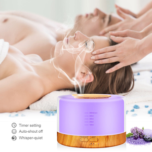 Bộ Khuếch Tán Hương Thơm Chất Lượng Hàng Đầu 500ML Tùy Chỉnh 7 Màu Đèn Led Thay Đổi Với Sinh Thái Thân Thiện Bpa Vật Liệu Miễn Phí Difuser - Product Image 3