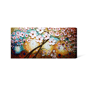 Dipinto a mano pesante dipinto a olio coltello dipinto <span class=keywords><strong>colorato</strong></span> albero dorato dipinto 3D dipinti <span class=keywords><strong>soggiorno</strong></span> decorazione parete arte - Product Image 1