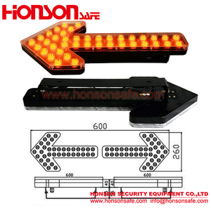 HDb66 quét xe rửa xe an toàn đường bộ khẩn cấp xe giao thông nhấp nháy bảng nhấp nháy <span class=keywords><strong>LED</strong></span> mũi tên cảnh báo ánh sáng - Product Image 3