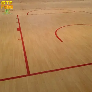 Kapalı Vinil Spor Döşeme Basketbol Sahası Için PVC Akçaağaç ahşap döşeme