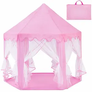 Casa de pagamento infantil rosa e azul princesa jogar, castelo, tenda para meninas e meninos