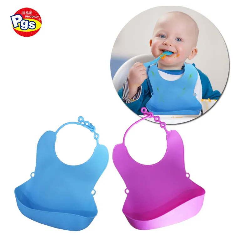 Waterdichte Kind Voeden Kwijlen Wasbare Zachte Silicon Baby Bib Set