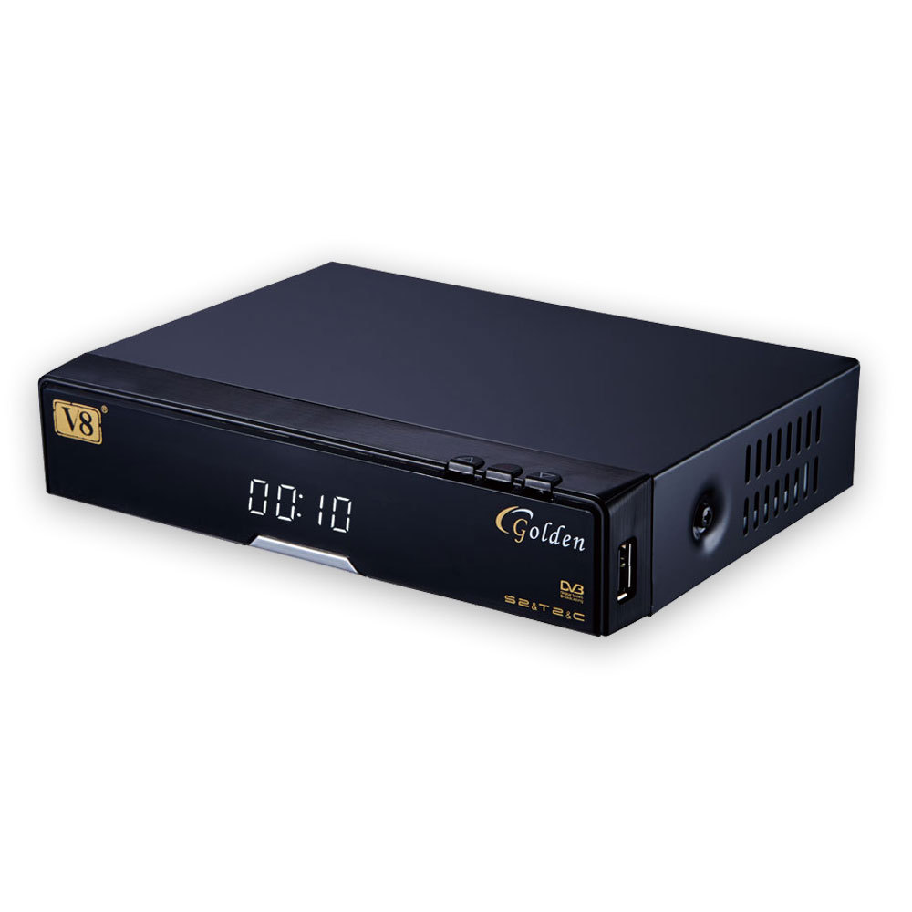 Freesat DVB-S2 + T2 + Cable V8 de Oro Digital Por Satélite de Software RS232 Receptor de Satélite Apoyo
