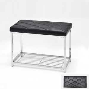 Tabouret simple pliable en PU en forme de X contemporain attrayant pour chambre à coucher et appartement - Product Image 6