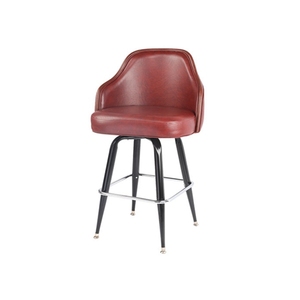 Modern Industrial Commercial Style Swivel <strong>Bar</strong> <strong>Stools</strong> <strong>Leather</strong> With Metal Chair Frame for Kitchen Dining Restaurant Home <strong>Bar</strong> Use - Product Image 4