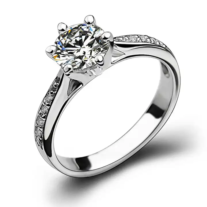 18K Gold Plated Austrian Crystal Diamond Cut Engagement Ring – MariaKinz