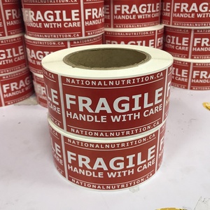 Tự Dính Tùy Chỉnh Dễ Vỡ Hướng Dẫn Vận Chuyển Nhãn Sticker CuộN - Product Image 1