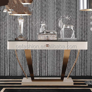 OE-FASHION marroquí fósiles moderno <span class=keywords><strong>de</strong></span> sala <span class=keywords><strong>de</strong></span> estar <span class=keywords><strong>muebles</strong></span> <span class=keywords><strong>de</strong></span> madera sólida <span class=keywords><strong>de</strong></span> acero inoxidable <span class=keywords><strong>de</strong></span> mármol natural superficie <span class=keywords><strong>de</strong></span> <span class=keywords><strong>entrada</strong></span> <span class=keywords><strong>de</strong></span> - Product Image 5